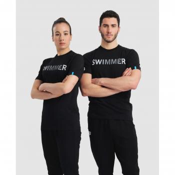 Arena T-Shirt für Damen – Baumwoll-Logo Schwarz S