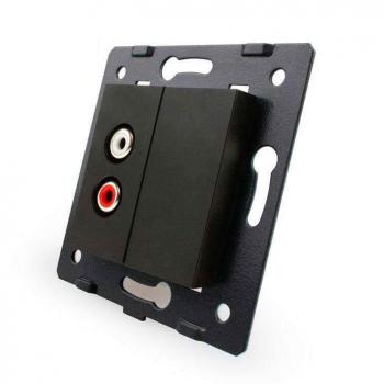 Dispositivo Encastrador RCA Preto – LEDBOX