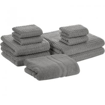Ensemble de Bain 9 Pièces en Coton Gris