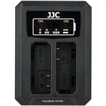 Caricabatterie JJC per Nikon DCH ENEL14A Doppio USB