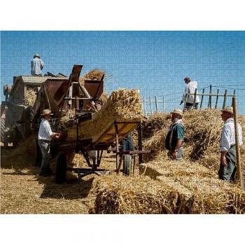 CALVENDO Puzzle Strohproduktion 1000 Teile Lege-Größe 64 x 48 cm Foto-Puzzle Bild von Alain Gaymard