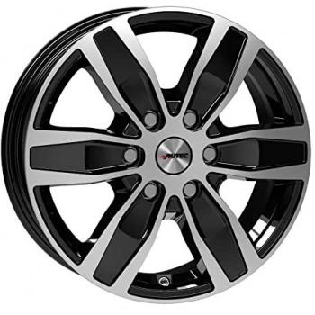 AUTEC QUANTRO Alufelgen 6,5x16 6x139,7 ET56 poliert schwarz