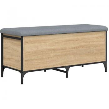 Banquette de rangement en bois d'ingénierie 102x45 cm