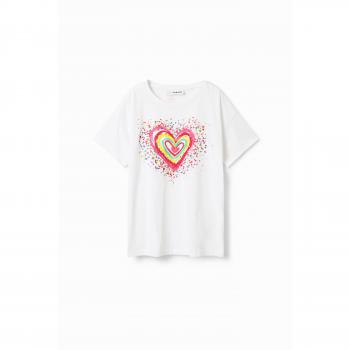 Camiseta Desigual para Niños Heart Blanca