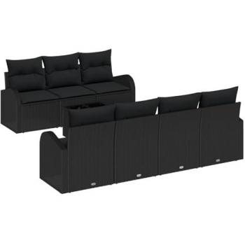 Ensemble de canapés d'extérieur 8 pièces avec coussins