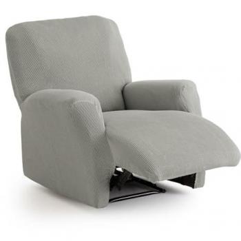 Funda de Sofá Elástica Extrasuave Antideslizante Modelo Inca Gris Claro