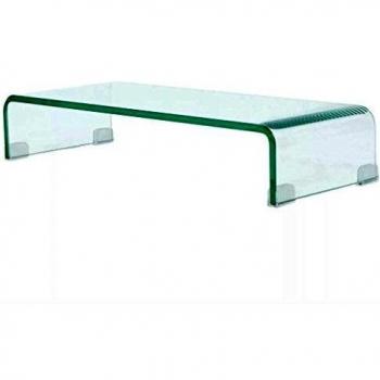 VidaXL TV Stand/Monitor Riser Glass Clear 23.6x9.8x4.3