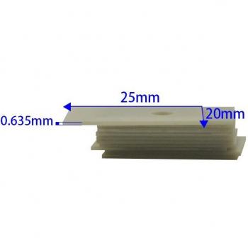 Feuille de substrat en céramique ALN 1mm x 20mm x 25mm