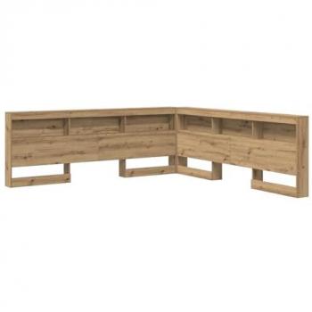 Tête de lit design moderne avec étagère chêne 180 cm