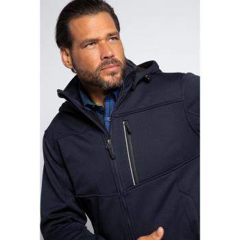 Men's Plus Size Windproof Fleece Lined Softshell Jacket, Blue, 3XL, Polyester, JP1880