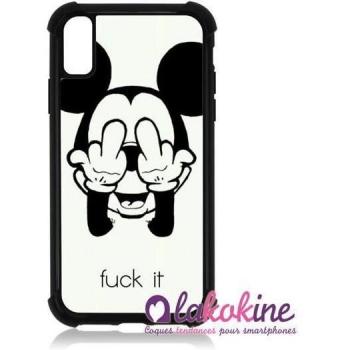 Protezione Silicone Superforte iPhone XR Mickey gesto di disprezzo