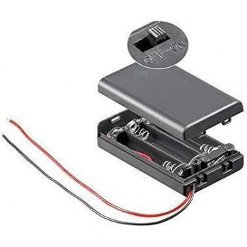 Batteriehalter für 3x Microzelle (AAA) Gehäuse mit Schalter