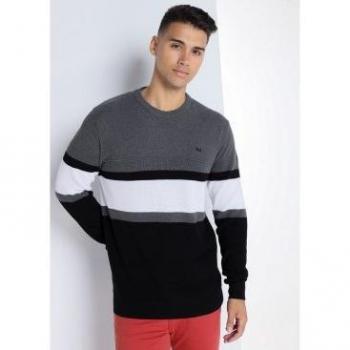 V&L Herrenpullover in Schwarz und Grau