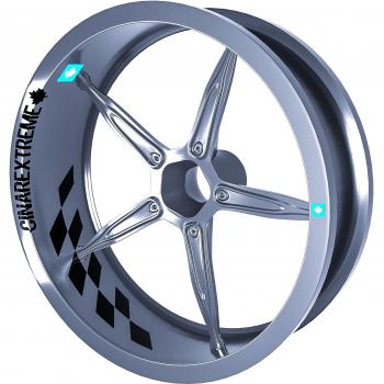 Ruban d’intérieur couleur jet noyer à motifs carrés – Sticker CinarExtreme