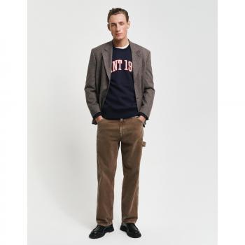 Sudadera Gant de hombre, cuello redondo, bloques de color en las mangas