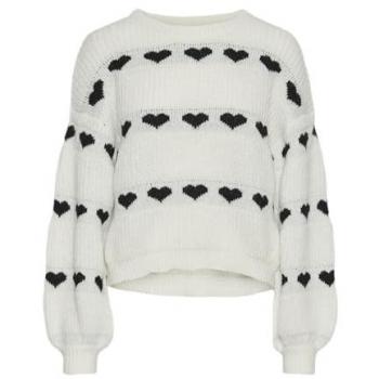 Pull en maille à motif cœur