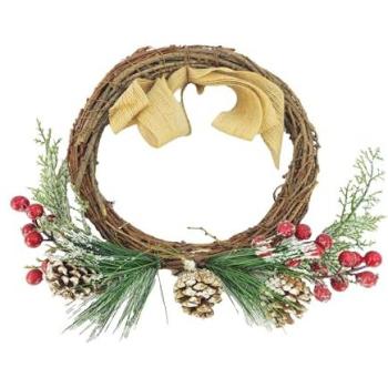 Pigna & Bacche Ghirlanda Natalizia 30 cm
