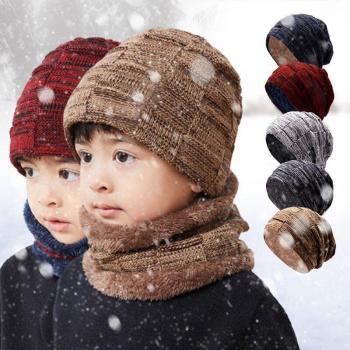 Conjunto de gorro de calavera y bufanda para niños