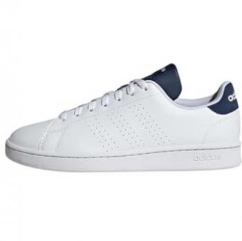 Adidas Advantage White/Blue Running Shoes