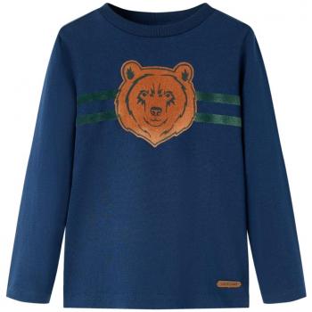 VidaXL Girls' Long Sleeve T-Shirt Navy Blue 104