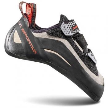 Miura VS W – Chaussure d’escalade femme, blanc et tomate cerise