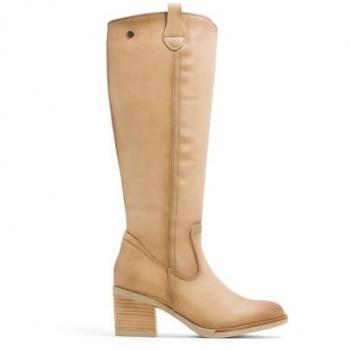 Porronet Botas de Piel Camel 5-8 cm Casual Jemma