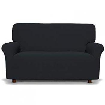 Funda de sofá gris oscuro Più Bello 3 plazas