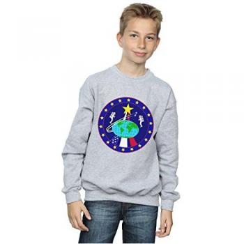 Astronaut Globe Classic Boys' 7-8 Grey Sweatshirt