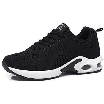 Scarpe Da Running Donna Mesh 4cm Nero Comfort