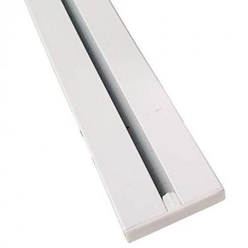 Vorhangschiene weiß, Aluminium, flach (7mm), bis 480cm, 1-4 läufig, mit Vorhanggleitern