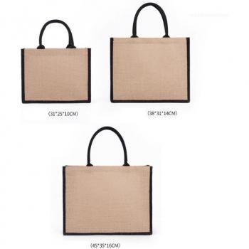 Large Jute Shopping Bag with Handles
