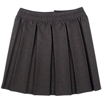 Kids’ Grey Pleated Skirt Set – 2 Pieces, Size 3‑4, Elastic Waist