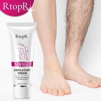 Crème dépilatoire blanchissante à la mangue pour les jambes