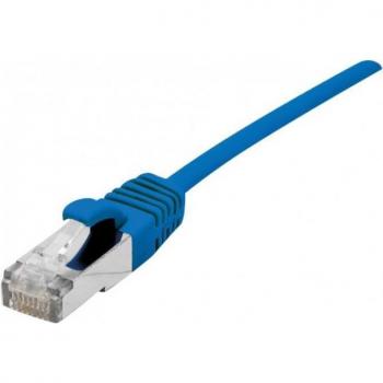 Cordon Réseau RJ45 Cat 6A S/FTP LSOH 10m Bleu
