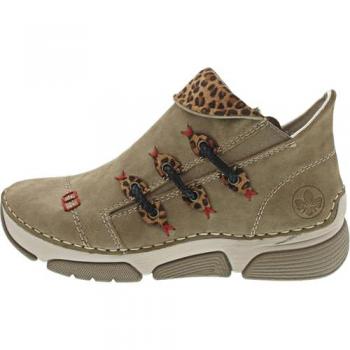 Rieker Sneakerboots Schlupfboots – Hohe Stiefelette für Damen, Innenreißverschluss