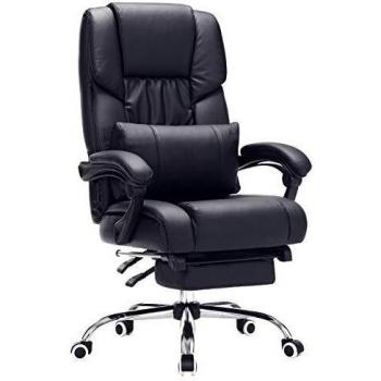 Songmics Poltrona Girevole con Poggiagambe Sedia Direzionale 70*70* （117-125）