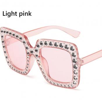 Oversized Retro Square Sunglasses with V400 Protection