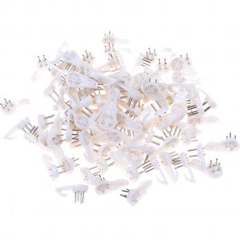 20pcs 30mm White Plastic Invisible Wall Mount Photo Hook