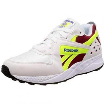 Reebok Pyro, Chaussures de Course Mixte Adulte, Multicolore (WHT/Meteor Red/Neon Yellow/Crushed Cobal 000), 42 EU
