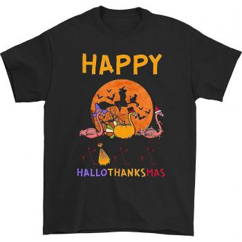 T‑shirt Noir HISHARK 1990 : Joyeux Hallothanksmas L