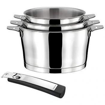 Casseroles Cuisinox Asana 16/18/20cm inox avec poignée
