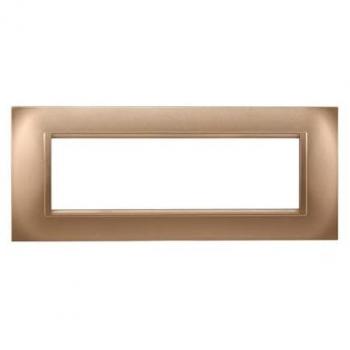 Ettroit 7-Modul Abdeckrahmen in Gold