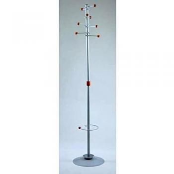 Appendiabiti Dallas 8 posti con portaombrelli 180 x 40 cm grigio Unisit