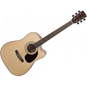 Guitare acoustique électrifiée Cort AD880 Naturel Brillant