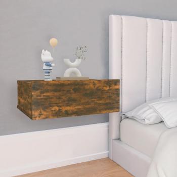 Mesa Cabeceira Suspensível VidaXL 40x30x15cm – 2 Peças, Carv. Fumado