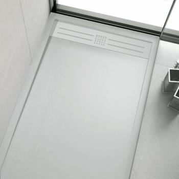 Plato de Ducha Elite Resina STANO 80x130 cm Blanco Rejilla Color