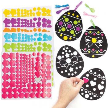 Easter Egg Dotty Sticker Art Set (Pack of 12)