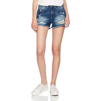 ONLY Onlmary Denim Shorts, Pantalones Cortos para Mujer, Azul Oscuro