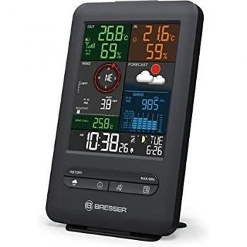 BRESSER Kit de Base de Rechange Beaufort 5-en-1 – Météo Sans Fil avec Réveil et Avertissement de Gel, Noir