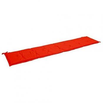 Coussin de banc extérieur 200x50x3 cm rouge, tissu Oxford